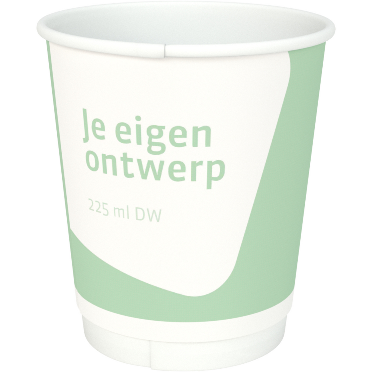 Klika - Kaffeetasse | Ihr eigenes Design Cardboard + PE | Doppelt -gewaltt | 225ml | 8oz | 88 mm | 500 Stücke