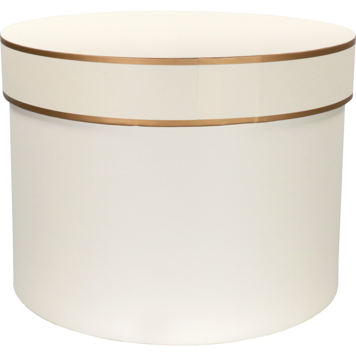 Klika - Geschenkbox | Welle | Karton | 20cm | Ø25cm | Weiß/Gold 1 Stücke