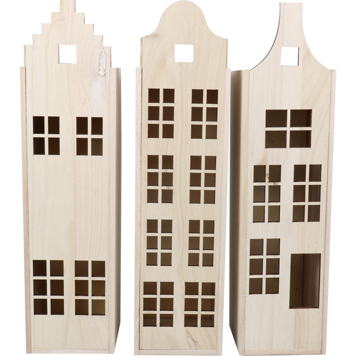 Klika - Wijnkist | Holz | 1 Flasche | inkl. Deckel | 330x95x95mm | 6 Stücke
