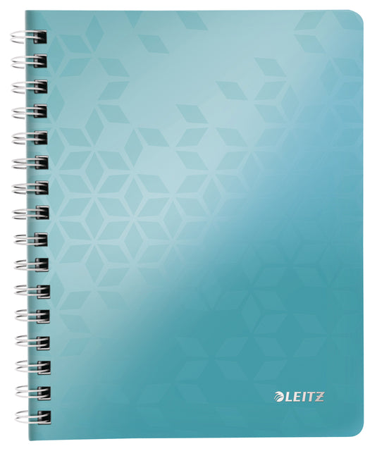Notebook Leitz Wow A5 Spiral PP Line Eisblau