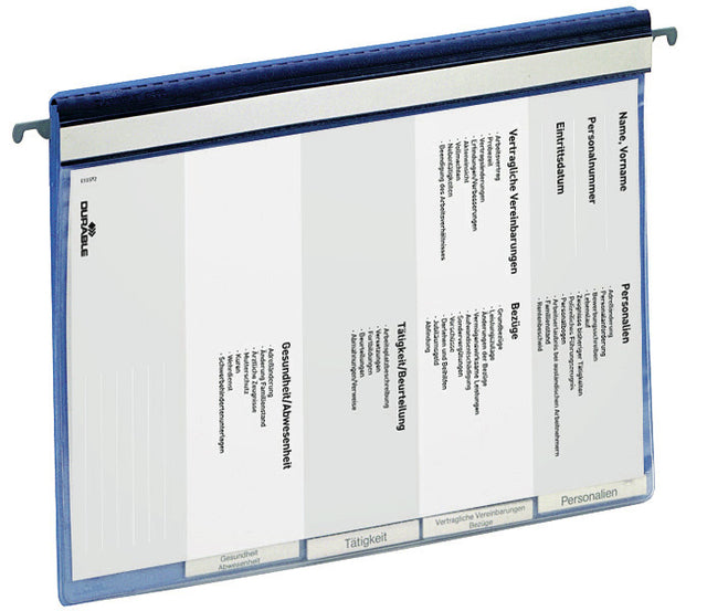 Personalordner langlebig 5 Kurse + Hang Rail Blau