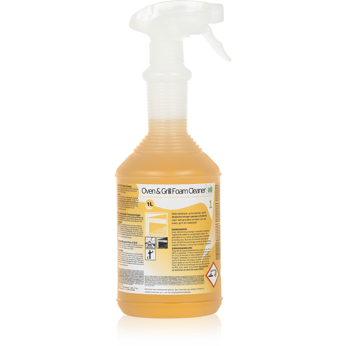 Ofen- und Grillreiniger Sprühflasche | 1l | 13,5PH | Braun