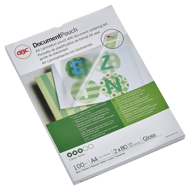 Laminingabdeckung GBC A4 2x80micron 100 -Pieces