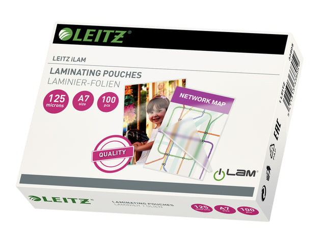 Lamining Cover Leitz A7 2x125Micron Eva 100 -Pieces
