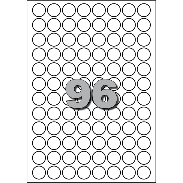 Etikett | Papier | ∅15mm | Weiß