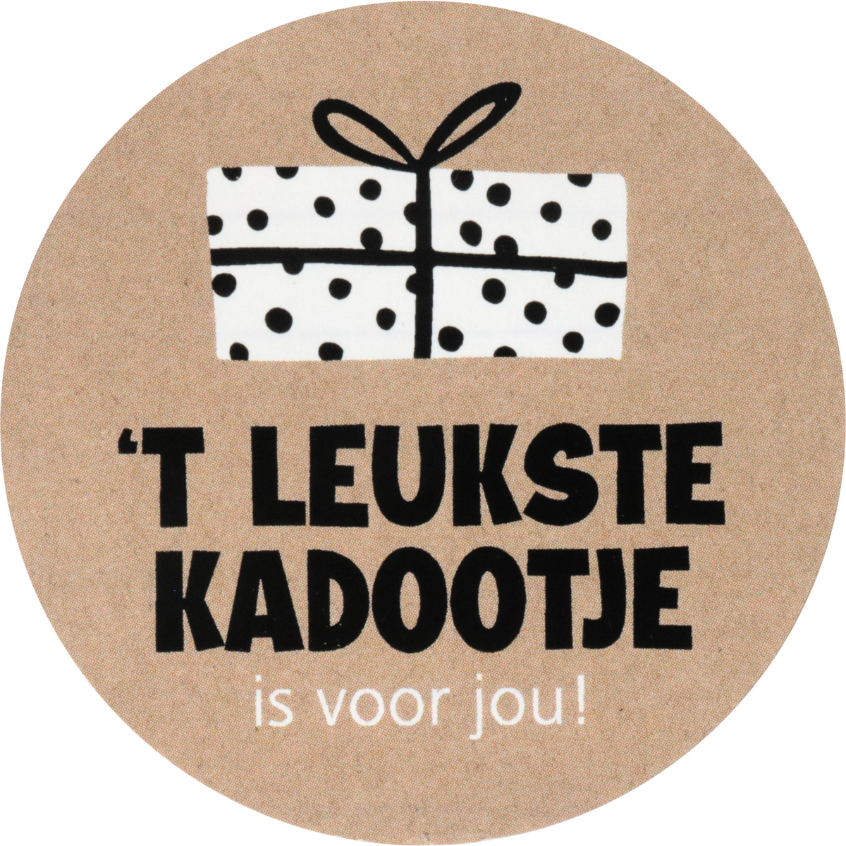 Klika - Label | Geschenketikettpapier Das beste Geschenk ist für Sie | ∅50mm | Rollen Sie bei 200 Teilen