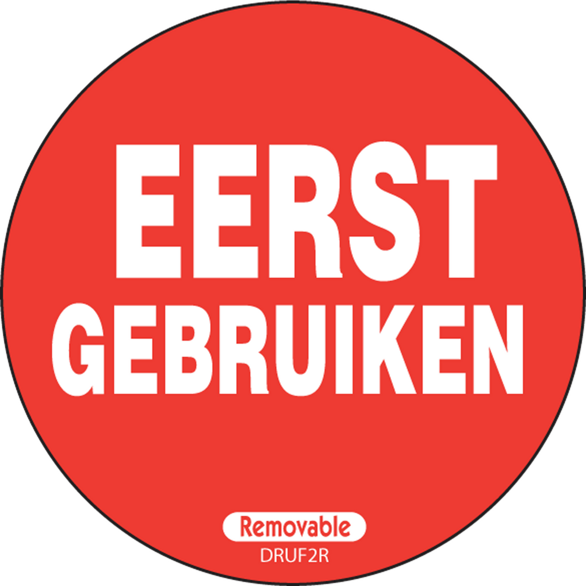 Etikett | Papier FIFO | abnehmbar ∅50mm | Rot | Rollen Sie bei 500 Teilen