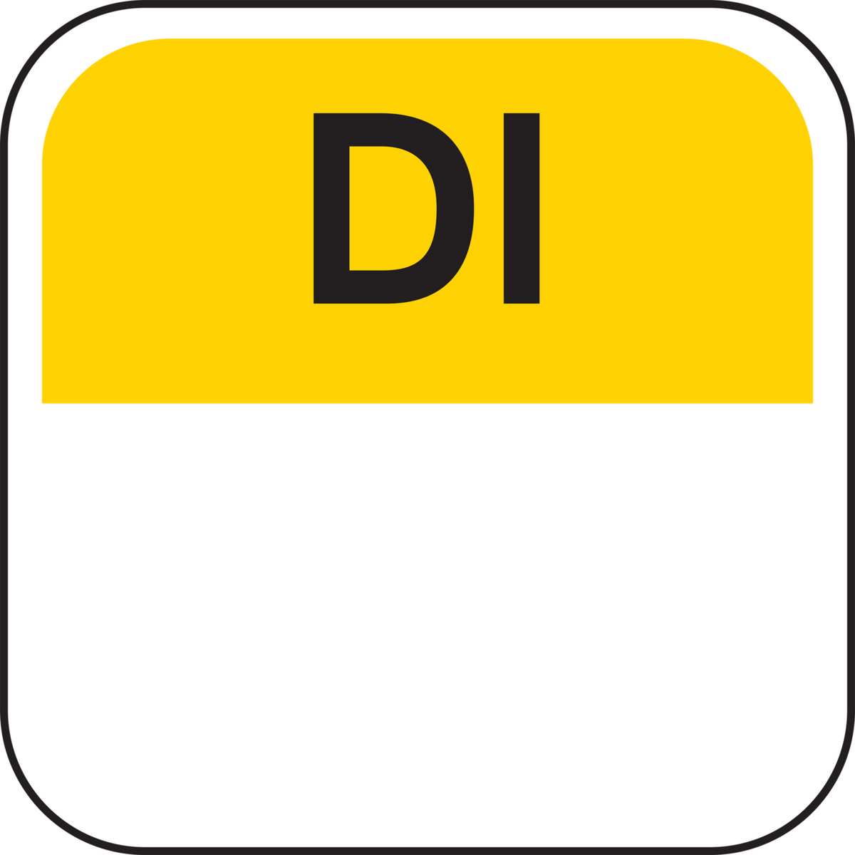 Klika - Label | Dagabel di | Papier 19x19mm | Gelb