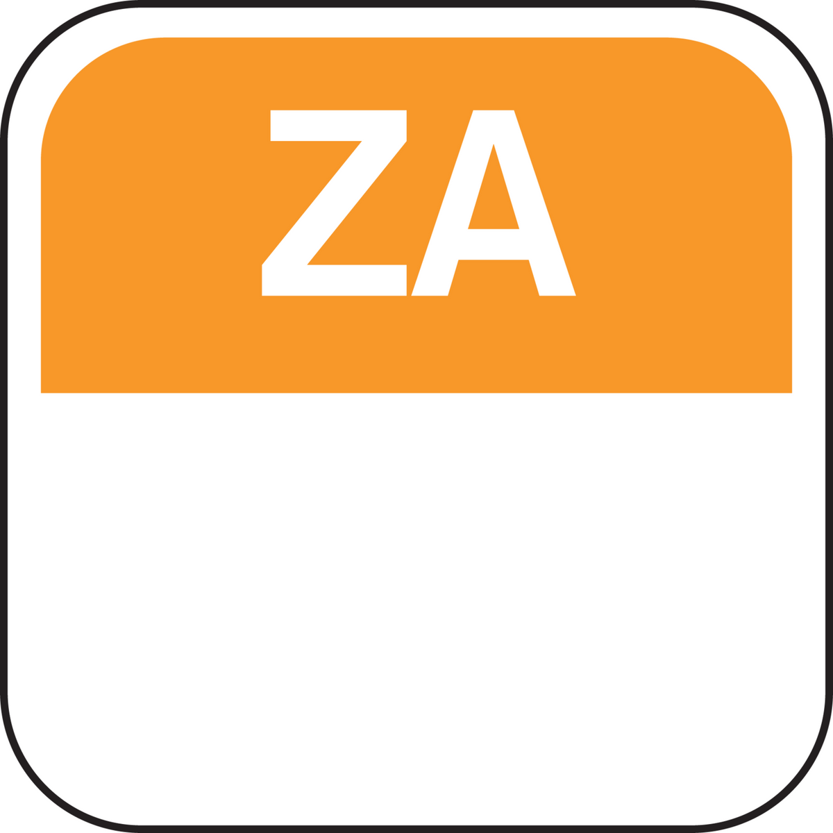 Klika - Label | Tagetikett Za | Papier 19x19mm | orange