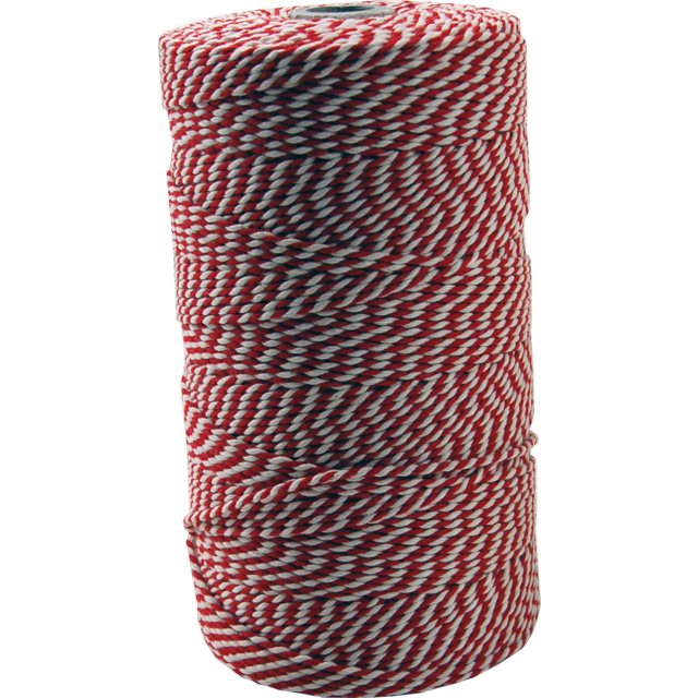 SENDOREPORE® - Kabel 640m | Baumwolle | Rot/Weiß