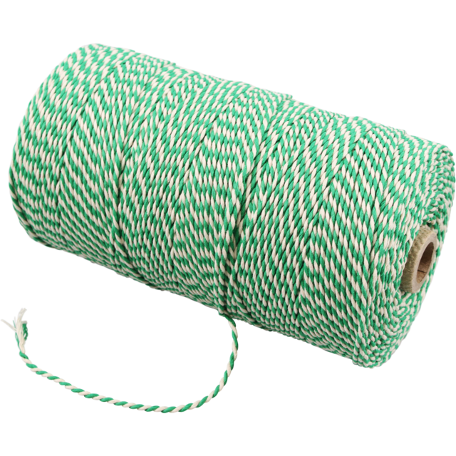 SENDOREPORE® - Kabel 320m | Baumwolle | grün/weiß