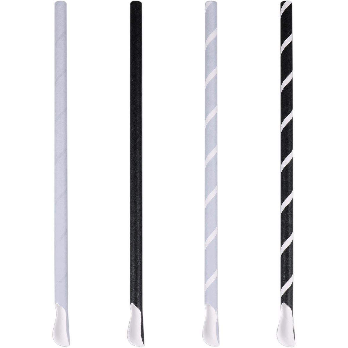 DEPA - Rietje | Löffel Cane Paper 230 mm | Ø8mm | Assorti | 100 Stück