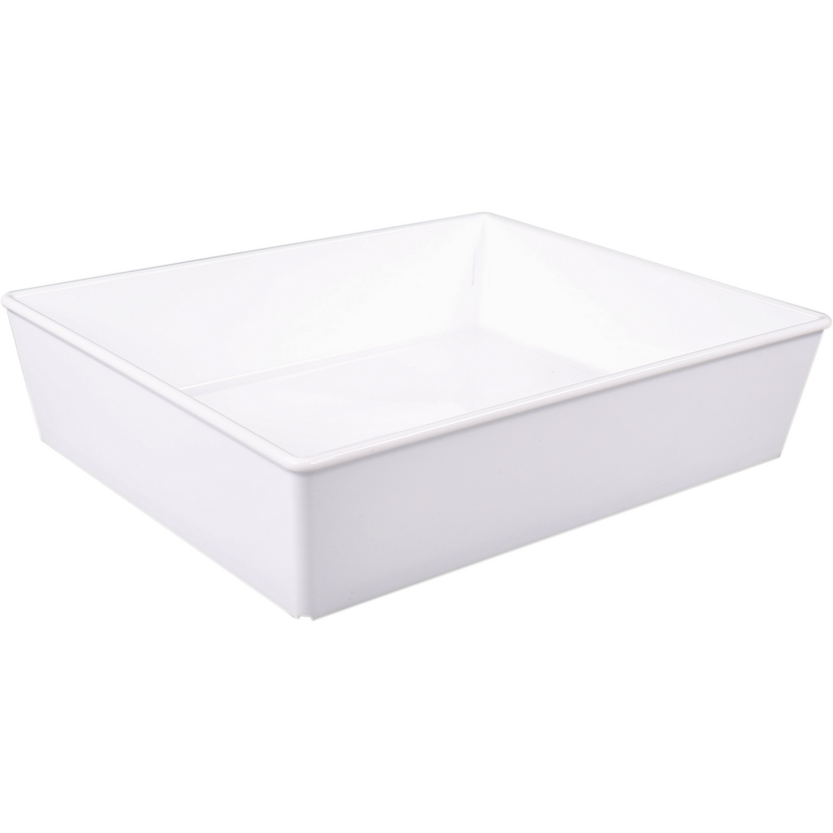 Ornamin - Skala wiederverwendbar | Unzerbrechlich | San | Rechteckige 1250 ml | 220x180x50mm | Weiß | 10 Stücke