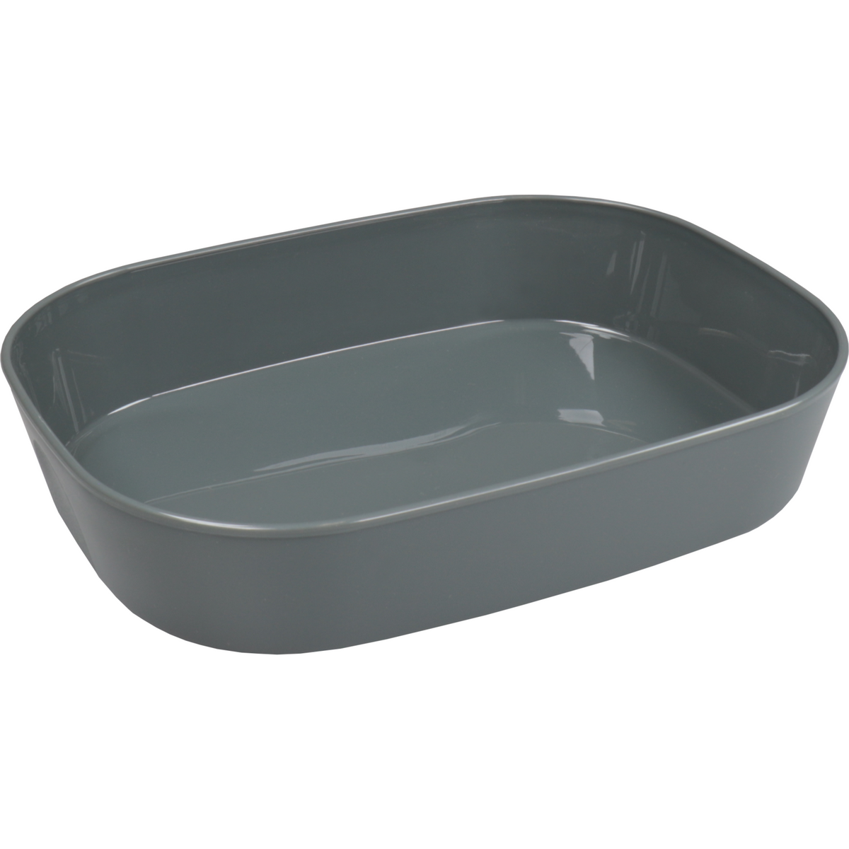 Circ -Skala | Menüsskala Wiederverwendbar | 1-profession pp | rechteckig 1100 ml | 236x181x47mm | Grau | 48 Stücke