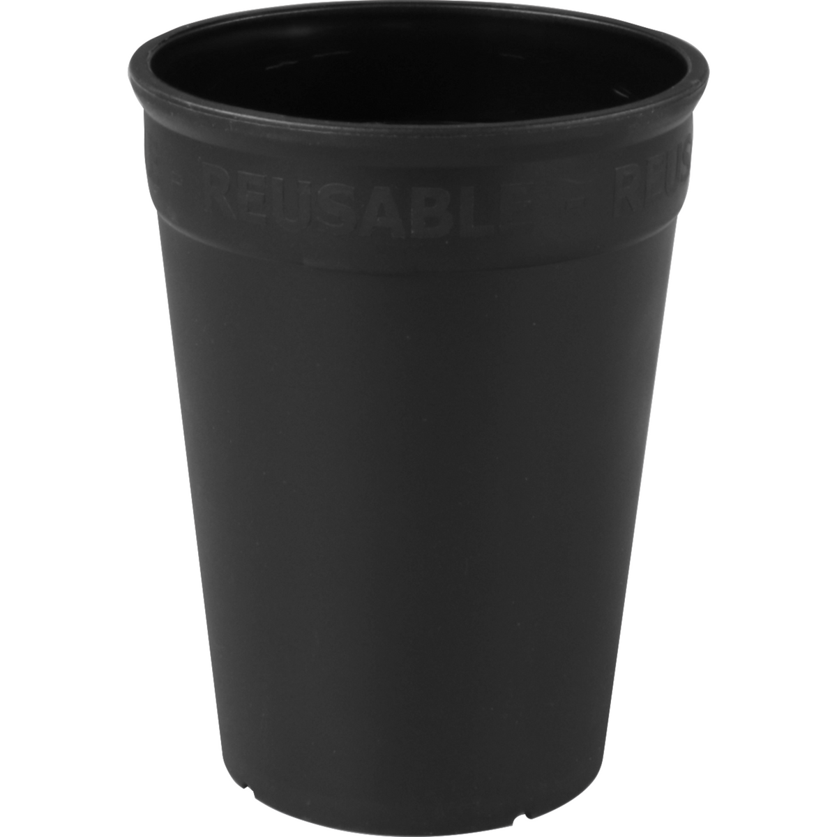 Ökocup - | Tasse | Pp | Wiederverwendbar | 250 ml | Schwarz | 20 Stücke