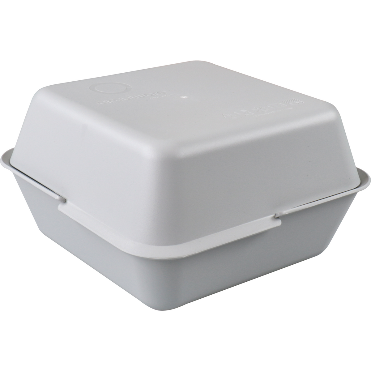 Circulware - Bak | Pp | Wiederverwendbar | Hamburger Bin 156x156x43mm | Stein | 72 Stücke