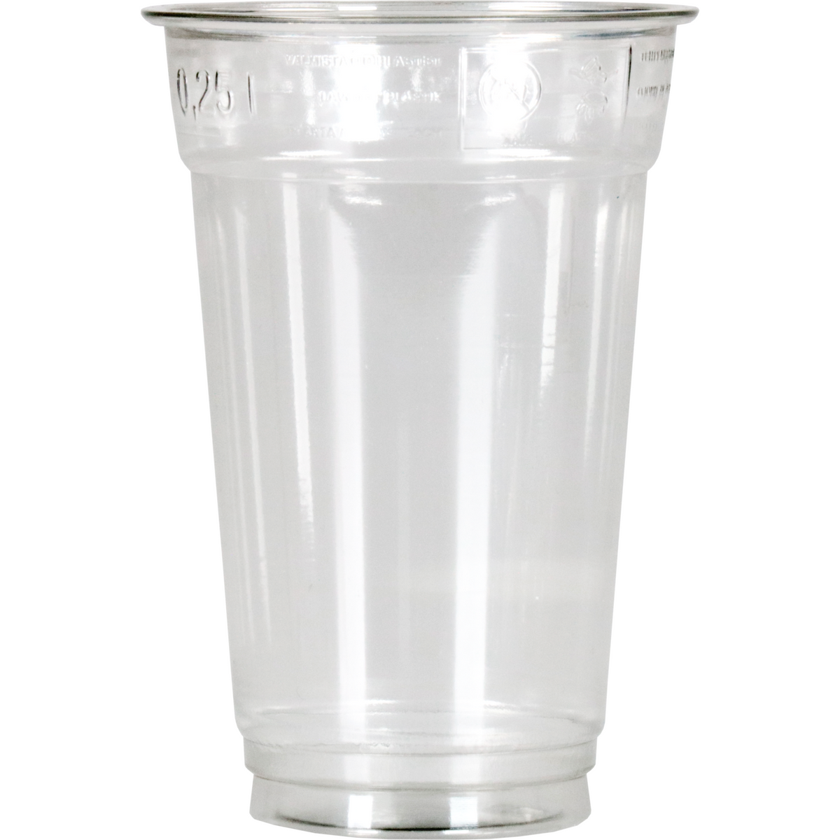 Klika - Glas | Bierglas | Recyceltes Haustier | 250 ml | 114,9 mm | Transparente 96 Stücke