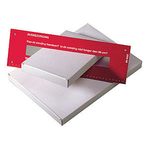 SENDFORTEL® - Letterbox Box 160x28x255mm 50 Stück Weiß weiß