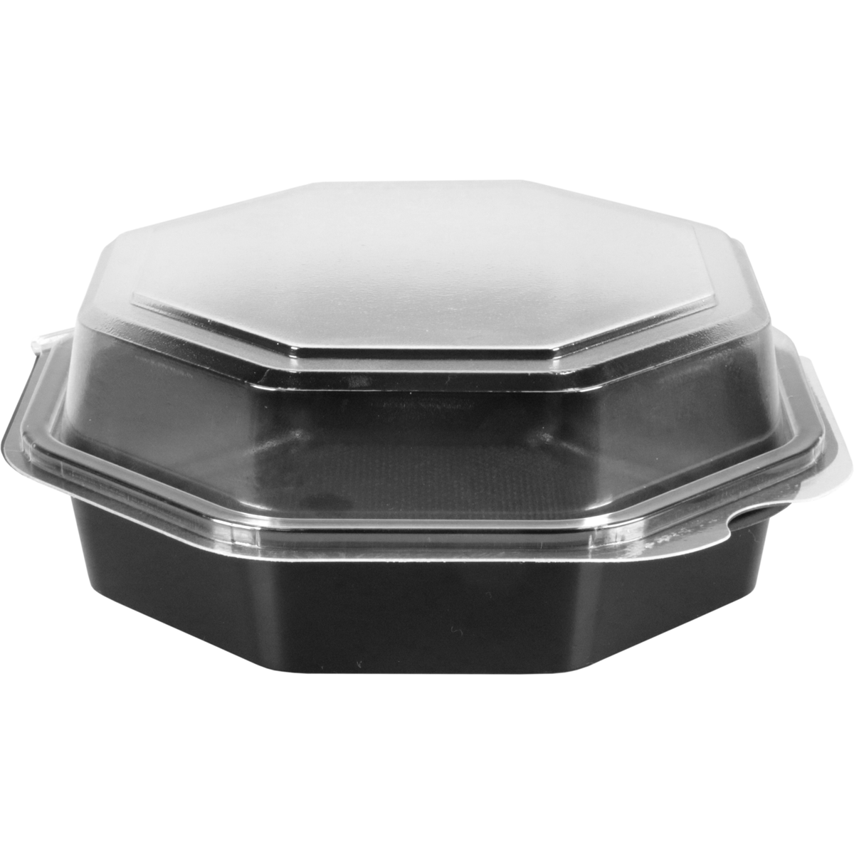 Klika - Bak | Ps | 400 ml | Ø160mm | Fester Deckel | Octaviewbox | 60 mm | Schwarz/transparent 375 Stücke