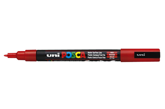 POSCA PC3M F Rood