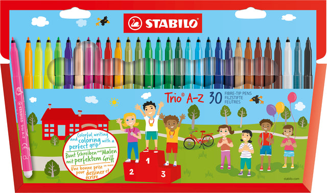 Filzstiftstabilo Trio A-Z-Fall von 30 Farben
