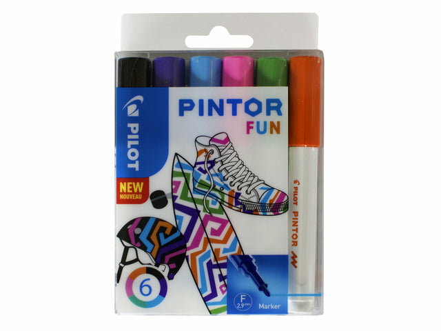 Malen Sie Pilot Pintor Fun 1,0 mm Arsch Hülle bei 6 Teilen Assorti