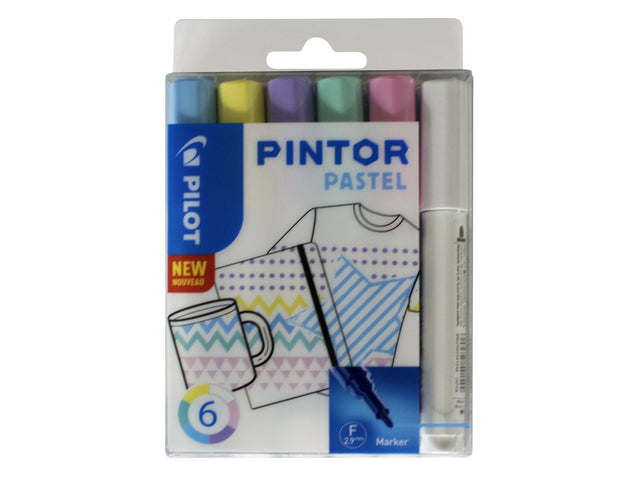 Pilot Pintor Pastell 1,0 mm Arsch Muschi bei 6 Teilen Assorti