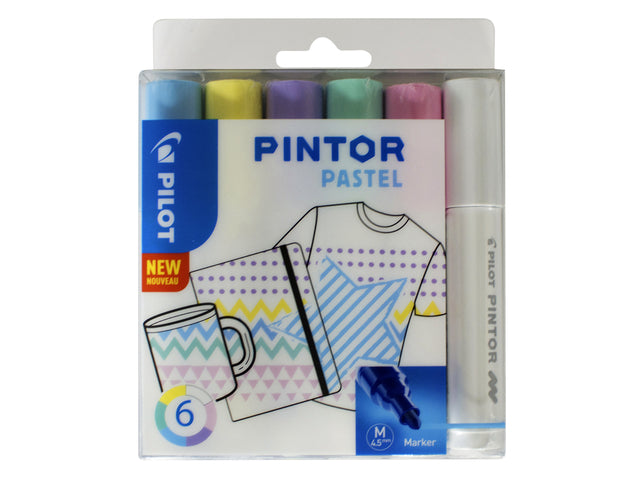 Malen Sie Stift Pilot Pintor Pastell 1,4mm ASS ETRUIS bei 6 Teilen Assorti