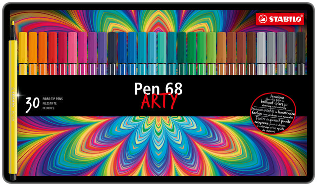 Filz -Tip Stift Stabilo Pen 68 Arty Can von 30 Farben