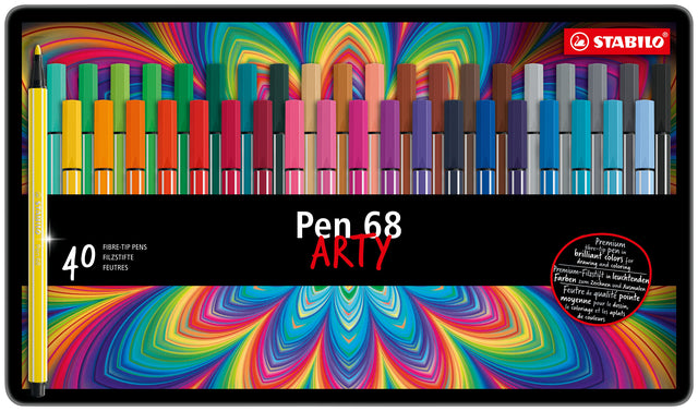 Filztip Stift Stabilo Pen 68 Arty Can mit 40 Farben