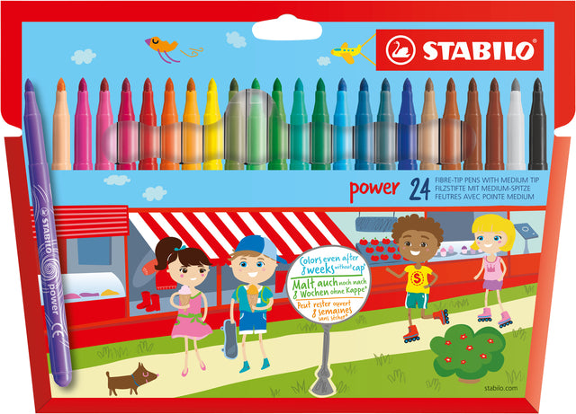 Filz -Tip Stift Stabilo Power 280 Penny zu 24 Farben
