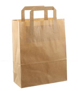 Brown Plain Kraft - Papiertüte 22x10x28cm 250st Brown Kraft
