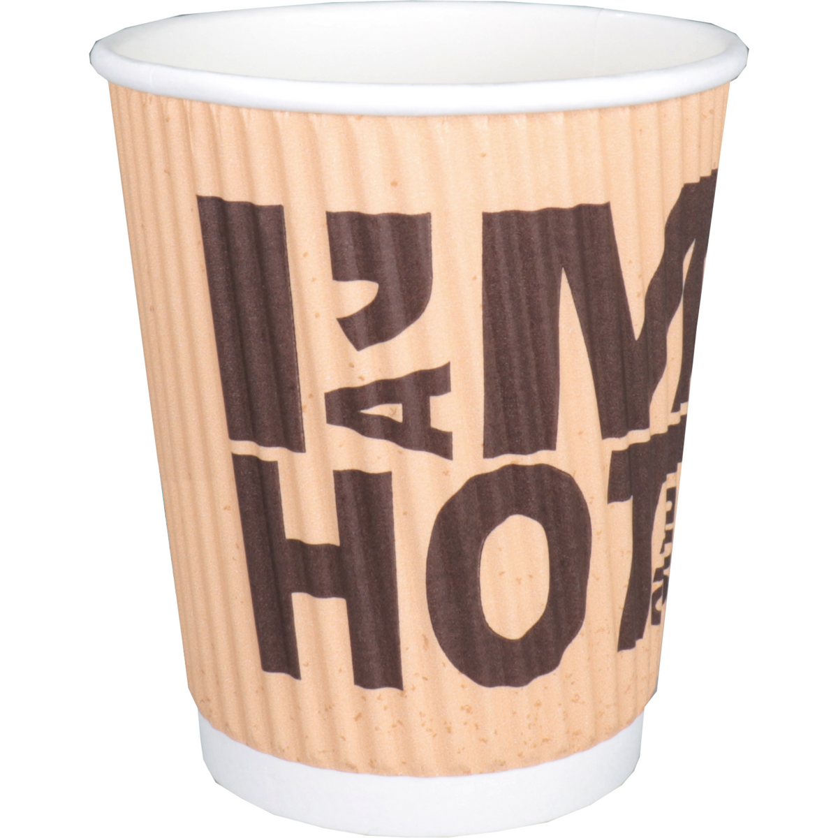 DEPA - | Kaffeetasse | Ich bin eine heiße Tasse | Karton + PE | Double -walled | 250 ml | 8oz | 92mm | Braun | 500 Stücke