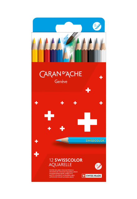 Farbstift Caran d'Ache School Aquarel | Box ein 12 Stück