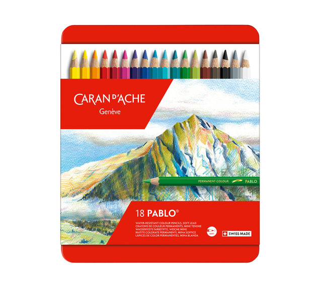 Buntstift Caran d'Ache Pablo | Karton mit 18 Stück