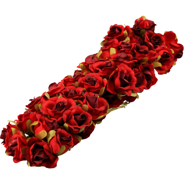 Klika - Corsage | Roos | Ø20mm | 8,5 cm | Pp | Rot | Tasche mit 60 Teilen