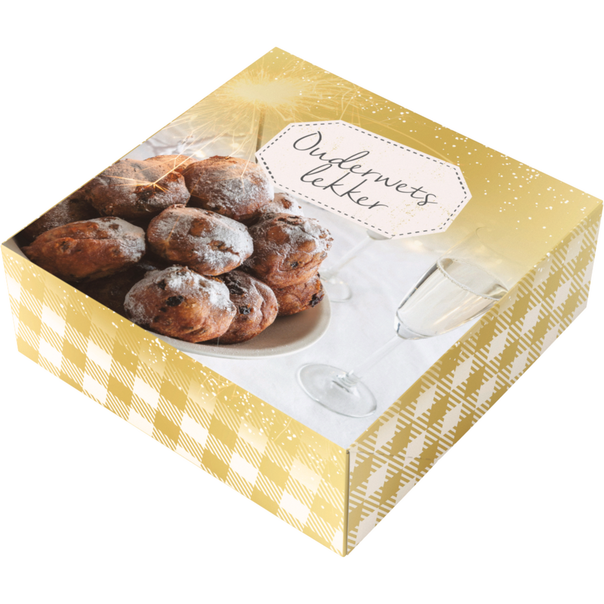 Klika - Olebollendoos | Karton + Kleicoating | 23x23x8cm | 100 Stück