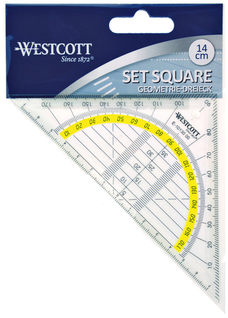 Geo -Dreieck Westcott 14 cm transparent