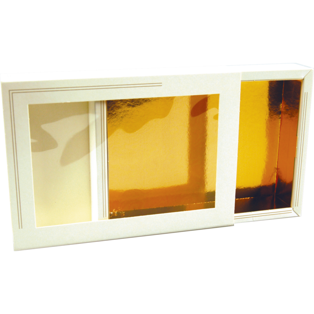 Klika - Schokoladenbriefbox | Karton + Haustier | 196x141x38mm | Sinterklaas | Weiß/Gold 48 Stücke