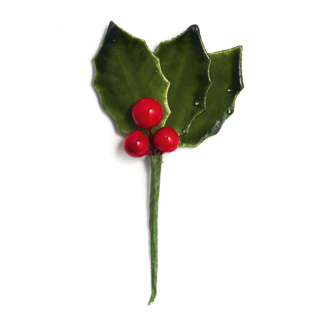 Klika - Weihnachtszweig | 3 Blätter 3 Beeren | Groot | Pp | 150 Stücke