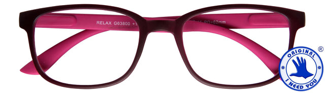 Lesen Sie eine Brille Ich brauche Sie +2.50 Entspannen Sie rot-Pink