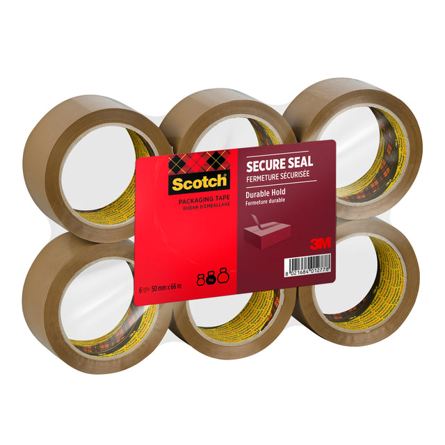 Verpackungsband 3m Scotch HV5066FB 50mmx66m braun | Set mit 6 Rollen