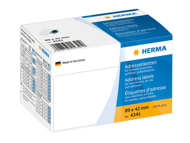 Herma Adresse 4341 89x42mm auf Roll 250 Teile