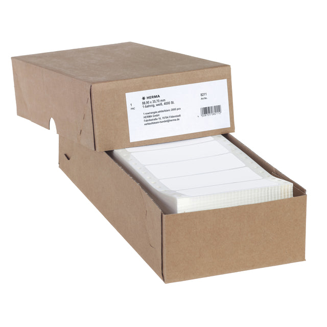 Label Herma 8211 88.9x35.7mm 1-lanisch-weiß 4000 Stück