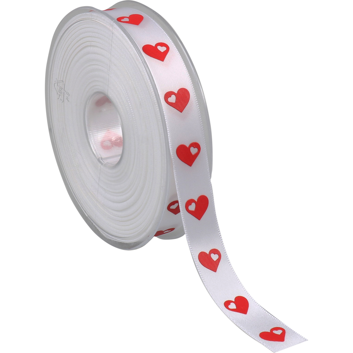Klika - Lint | 15mm | 25m | Lovin Hearts | Haustier | weiß/rot