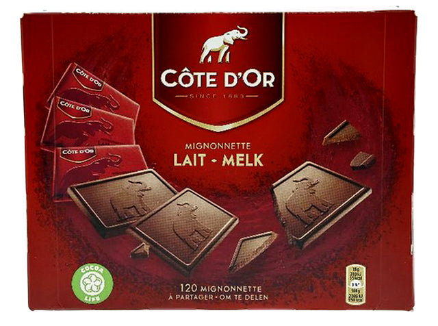 Schokolade Cote d'Or 10gr Mignonette-Milch-Mono | Karton mit 120 Stück