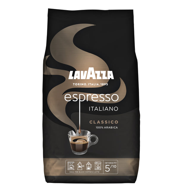 Kaffee Lavazza Kaffe Espresso Bonen Black 1000gr | 1000 Gramm einbacken