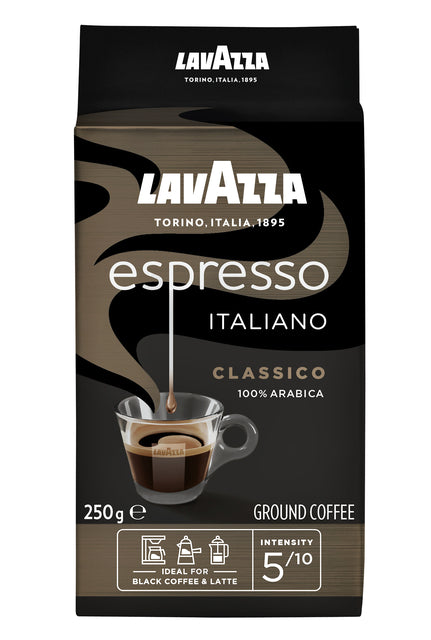 Kaffee Lavazza gemahlener Caffè Espresso 250gr | Beutel mit 250 Gramm