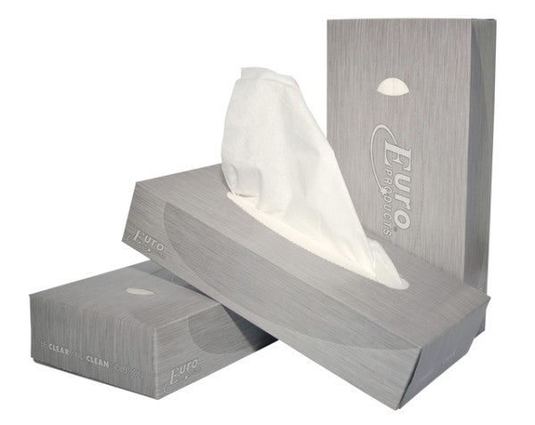 Euro -Produkte - Gesichtsgewebeprodukte 2 - Layer 100 Blatt Weiß 140040