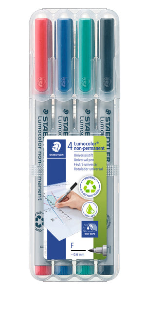 Filz -Tip Pen Staedtler OHP Lumo F 316 Non Perm WP4